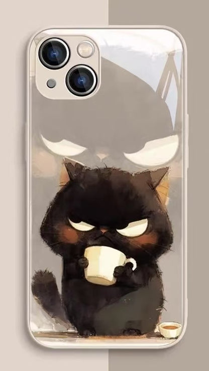 スマホケース  可愛い猫をテーマにしたスマホケース！  耐衝撃・防振性能に優れ、高級感あふれるスマホケースで、iPhone に対応
