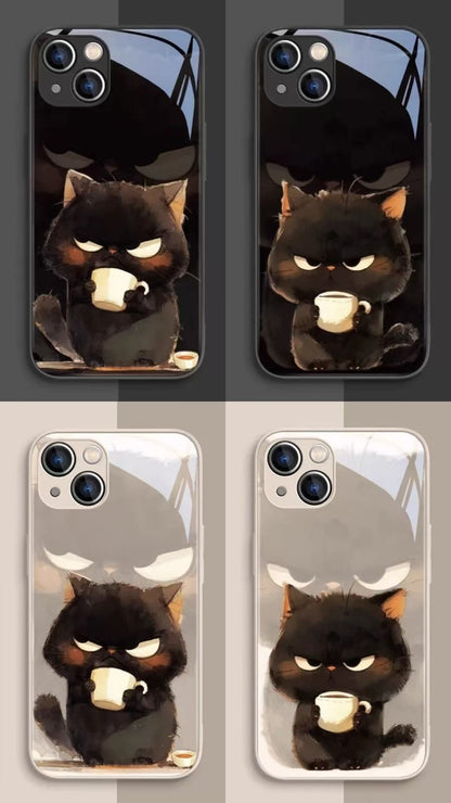 スマホケース  可愛い猫をテーマにしたスマホケース！  耐衝撃・防振性能に優れ、高級感あふれるスマホケースで、iPhone に対応