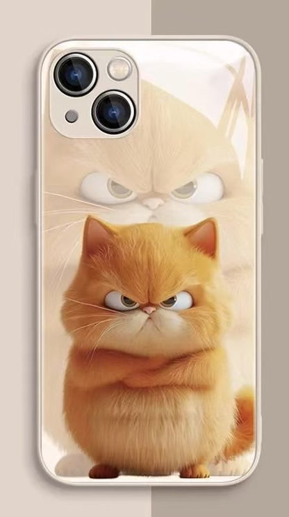 スマホケース  可愛い猫をテーマにしたスマホケース！  耐衝撃・防振性能に優れ、高級感あふれるスマホケースで、iPhone に対応