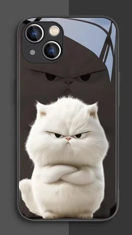 スマホケース  可愛い猫をテーマにしたスマホケース！  耐衝撃・防振性能に優れ、高級感あふれるスマホケースで、iPhone に対応