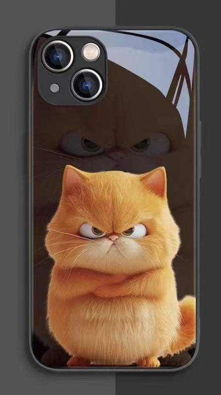 スマホケース  可愛い猫をテーマにしたスマホケース！  耐衝撃・防振性能に優れ、高級感あふれるスマホケースで、iPhone に対応