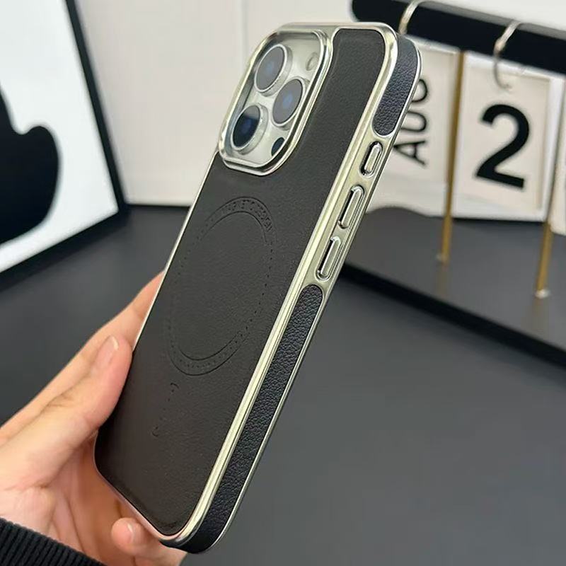 スマホケース シンプルなデザインの磁気吸着式スマホケース  耐衝撃・防振性能に優れ、高級感あふれるスマホケースで、iPhone に対応