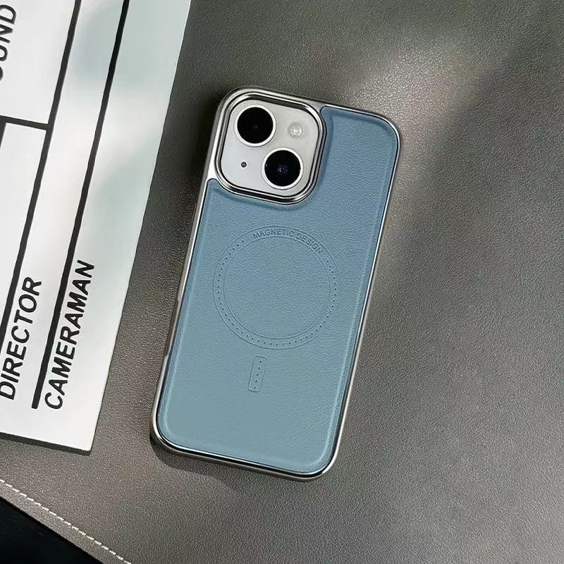 スマホケース シンプルなデザインの磁気吸着式スマホケース  耐衝撃・防振性能に優れ、高級感あふれるスマホケースで、iPhone に対応