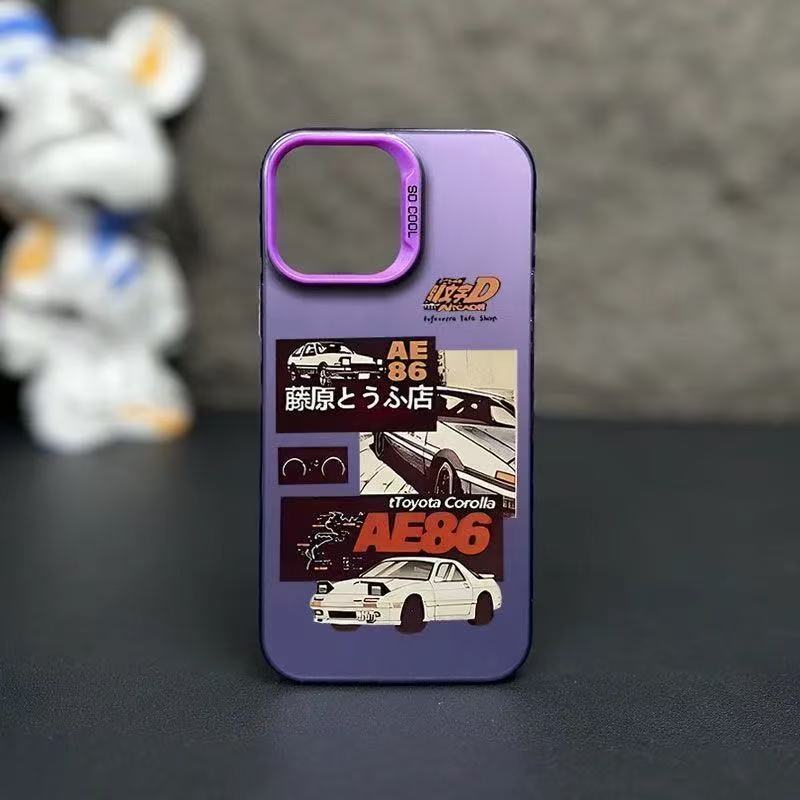 スマホケース 藤原豆腐店 AE86 テーマのスマホケース 耐衝撃・防振性能に優れ、高級感あふれるスマホケースで、iPhone に対応