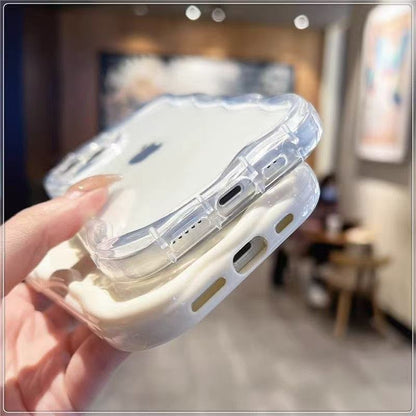 スマホケース  カスタムシリーズ  クリーム調の柄  耐衝撃・防振性能に優れ、高級感あふれるスマホケースで、iPhone に対応