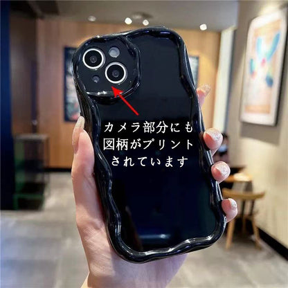 スマホケース  カスタムシリーズ  クリーム調の柄  耐衝撃・防振性能に優れ、高級感あふれるスマホケースで、iPhone に対応