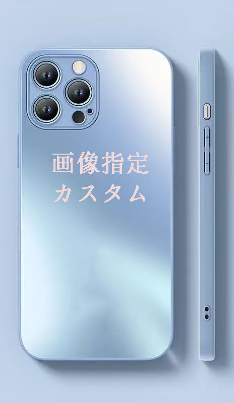 スマホケース  カスタムシリーズ 液体強化ガラス  耐衝撃・防振性能に優れ、高級感あふれるスマホケースで、iPhone に対応