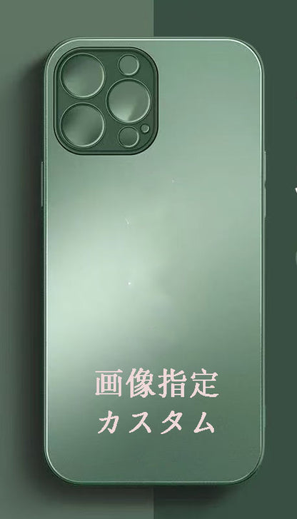 スマホケース  カスタムシリーズ 液体強化ガラス  耐衝撃・防振性能に優れ、高級感あふれるスマホケースで、iPhone に対応