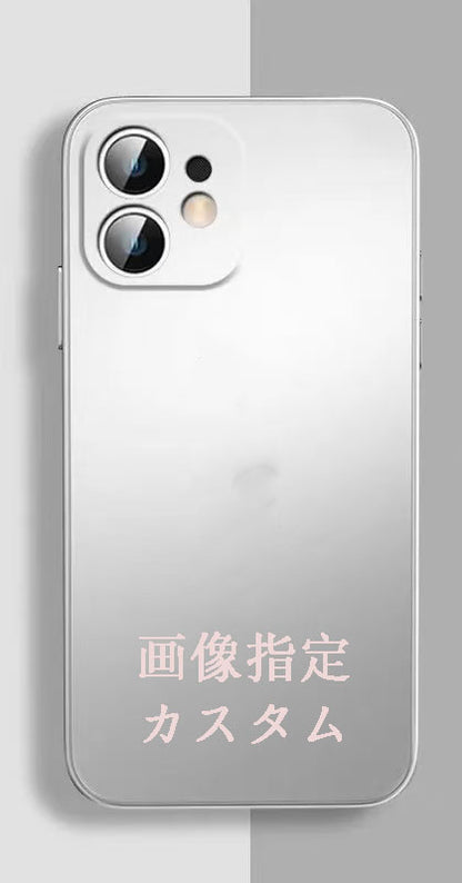 スマホケース  カスタムシリーズ 液体強化ガラス  耐衝撃・防振性能に優れ、高級感あふれるスマホケースで、iPhone に対応