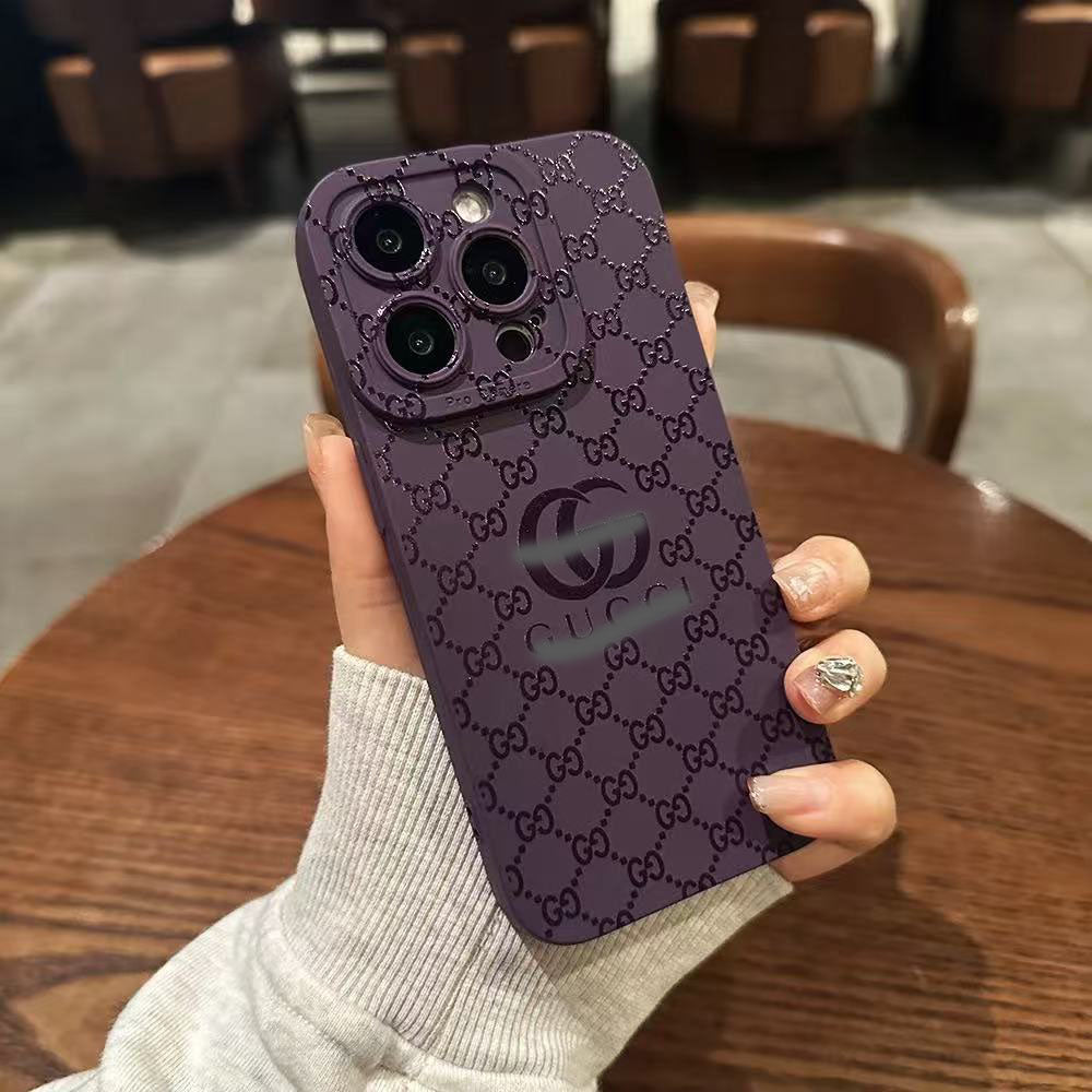 スマホケース  高級感 軟質シリコン  ダブルG 全14色 耐衝撃・防振性能に優れ、高級感あふれるスマホケースで、iPhone に対応