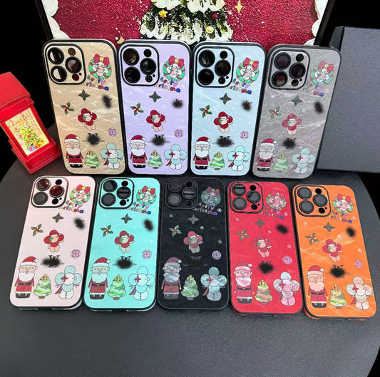 スマホケース  クリスマスシリーズ 高級感  ダブルＶ 耐衝撃・防振性能に優れ、高級感あふれるスマホケースで、iPhone に対応