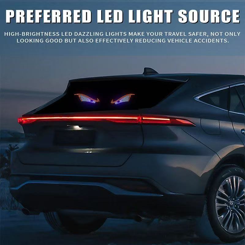カー用品　車アクセサリー　悪魔の目 車用ダイナミックアイライト、車載 LED 装飾灯、車窗装飾