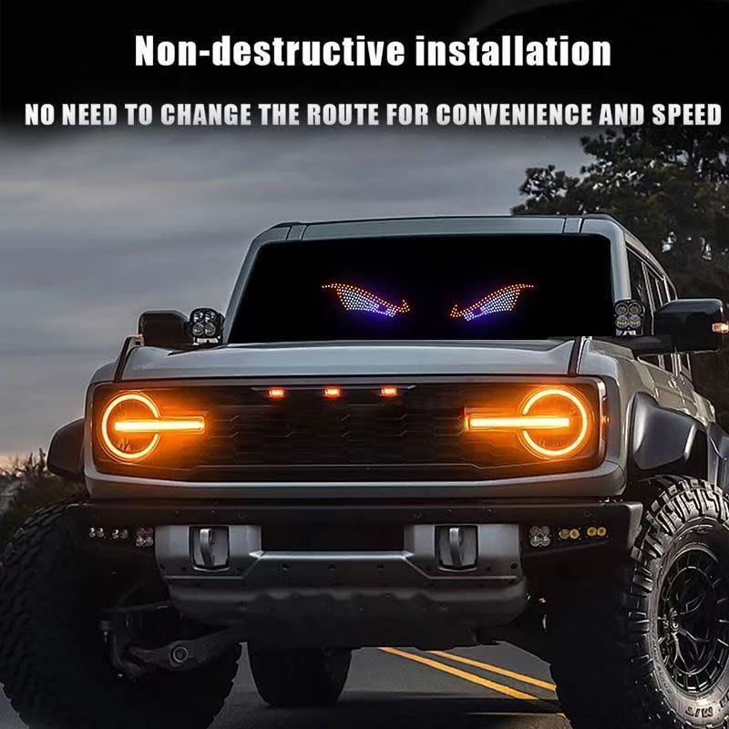 カー用品　車アクセサリー　悪魔の目 車用ダイナミックアイライト、車載 LED 装飾灯、車窗装飾