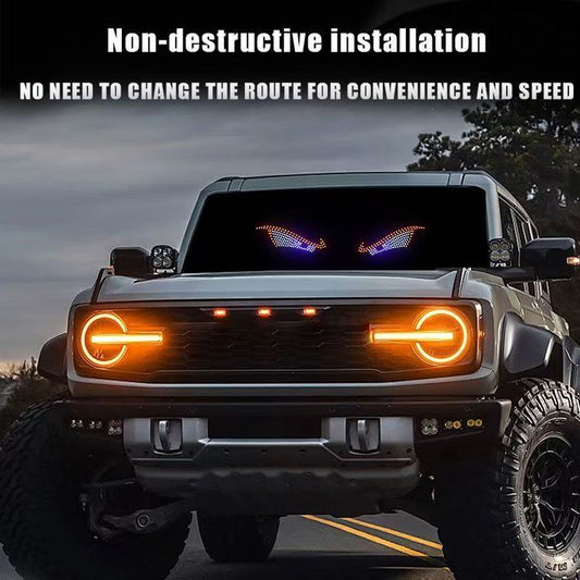 カー用品　車アクセサリー　悪魔の目 車用ダイナミックアイライト、車載 LED 装飾灯、車窗装飾