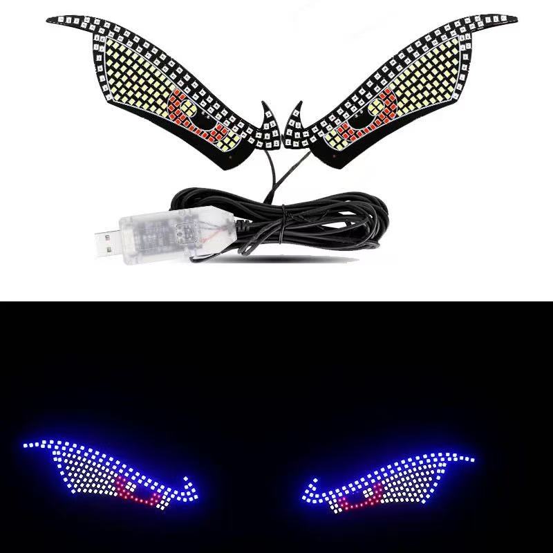 カー用品　車アクセサリー　悪魔の目 車用ダイナミックアイライト、車載 LED 装飾灯、車窗装飾