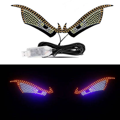カー用品　車アクセサリー　悪魔の目 車用ダイナミックアイライト、車載 LED 装飾灯、車窗装飾