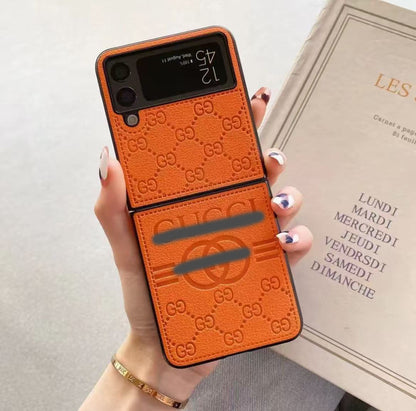 スマホケース  高級感   ダブルG  Galaxy Z Flip 専用  耐衝撃・防振性能に優れ、高級感あふれるスマホケースで、iPhone に対応