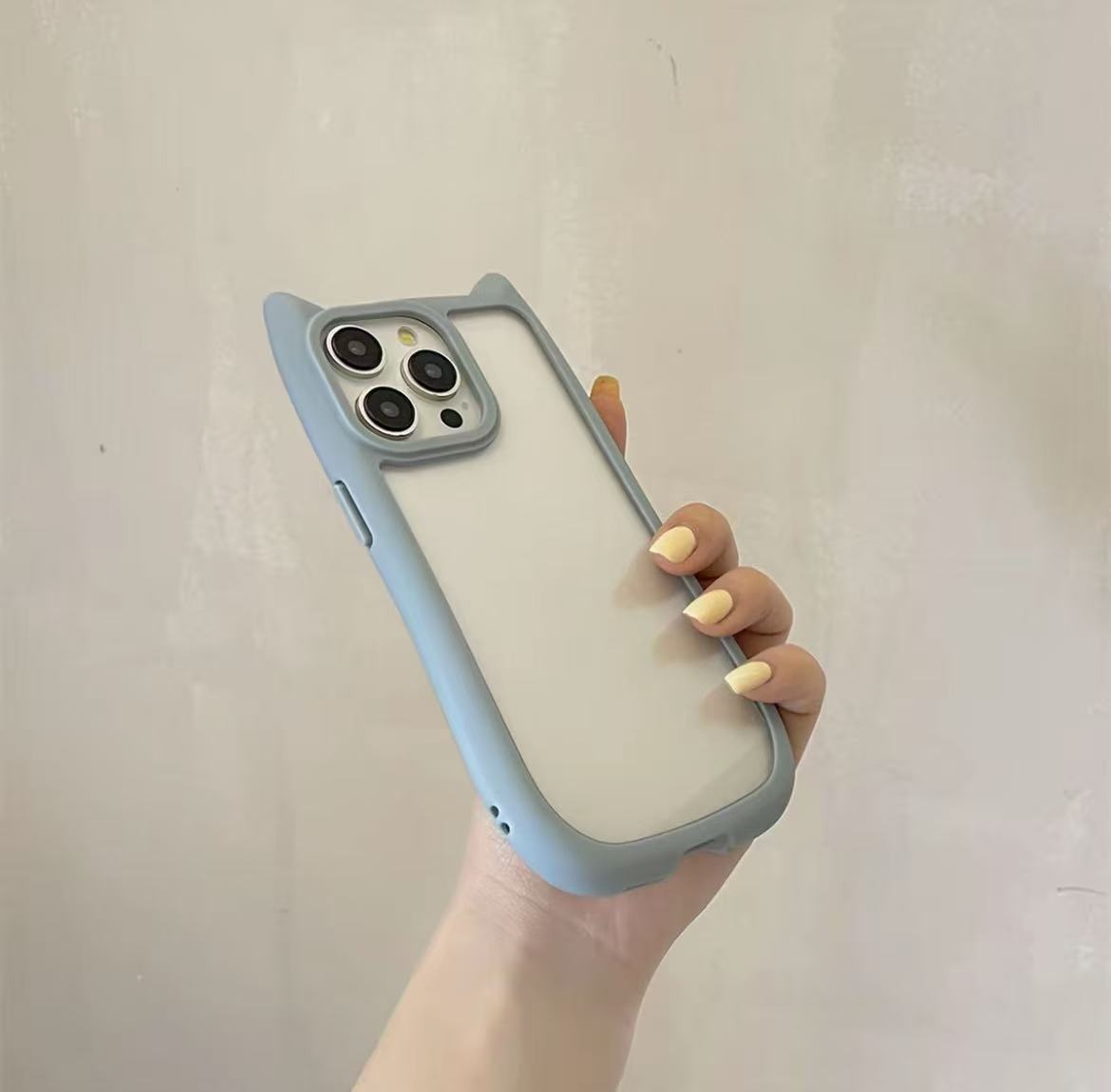 【期間限定セール】 スマホケース  可愛い立体猫ちゃんの耳　 耐衝撃・防振性能に優れ、高級感あふれるスマホケースで、iPhone に対応
