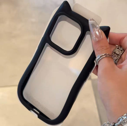 【期間限定セール】 スマホケース  可愛い立体猫ちゃんの耳　 耐衝撃・防振性能に優れ、高級感あふれるスマホケースで、iPhone に対応