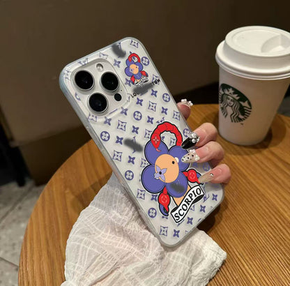 スマホケース  ダブルＶ 12 星座柄 耐衝撃・防振性能に優れ、高級感あふれるスマホケースで、iPhone11~16 に対応