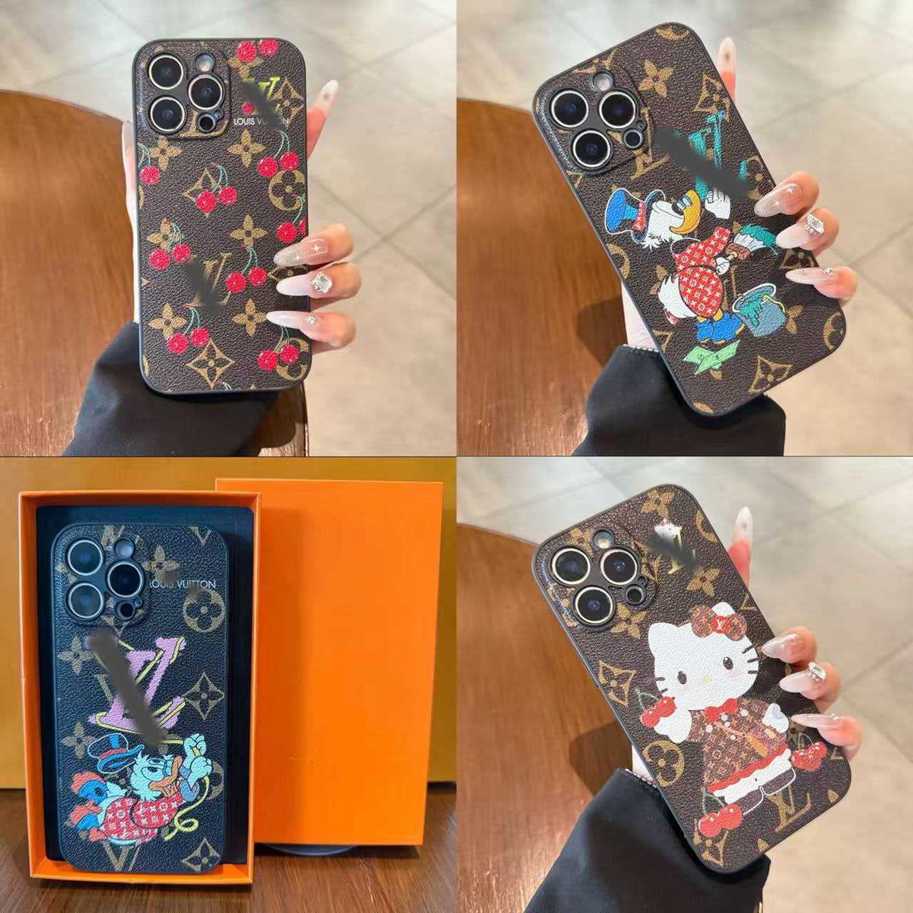 スマホケース  高級感 カートゥーングラフィティ ダブルV 耐衝撃・防振性能に優れ、高級感あふれるスマホケースで、iPhone14~17 に対応