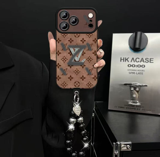 スマホケース  高級感ブレスレットを付き  ダブルV 耐衝撃・防振性能に優れ、高級感あふれるスマホケースで、iPhone11~17 に対応