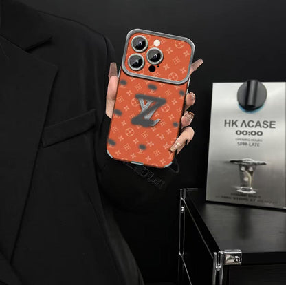 スマホケース  高級感ハンドストラップ付き  ダブルV  耐衝撃・防振性能に優れ、高級感あふれるスマホケースで、iPhone11~17 に対応