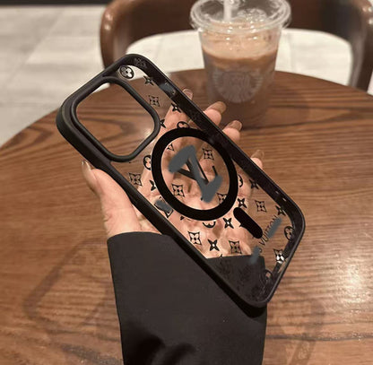 スマホケース  高級感マグネット式  ダブルV  耐衝撃・防振性能に優れ、高級感あふれるスマホケースで、iPhone11~16 に対応