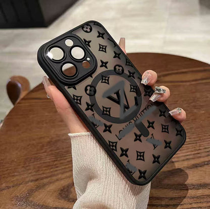 スマホケース  高級感マグネット式  ダブルV  レンズ保護付き   耐衝撃・防振性能に優れ、高級感あふれるスマホケースで、iPhone12~16 に対応