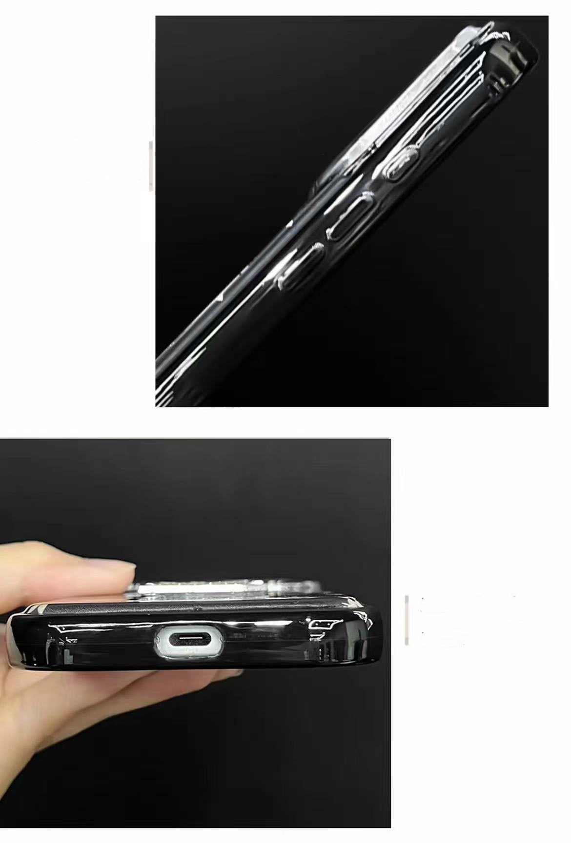 スマホケース  高級感大きな窓付き  ダブルC  ブレスレットを付き  耐衝撃・防振性能に優れ、高級感あふれるスマホケースで、iPhone11~17 に対応