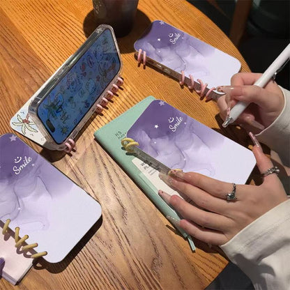 本型スマホケース 「スマイル」テーマ 手帳型スマホケース  キャラクターの柔らかい 折りたたみ式 ノート型 スマホケース  iPhone に対応