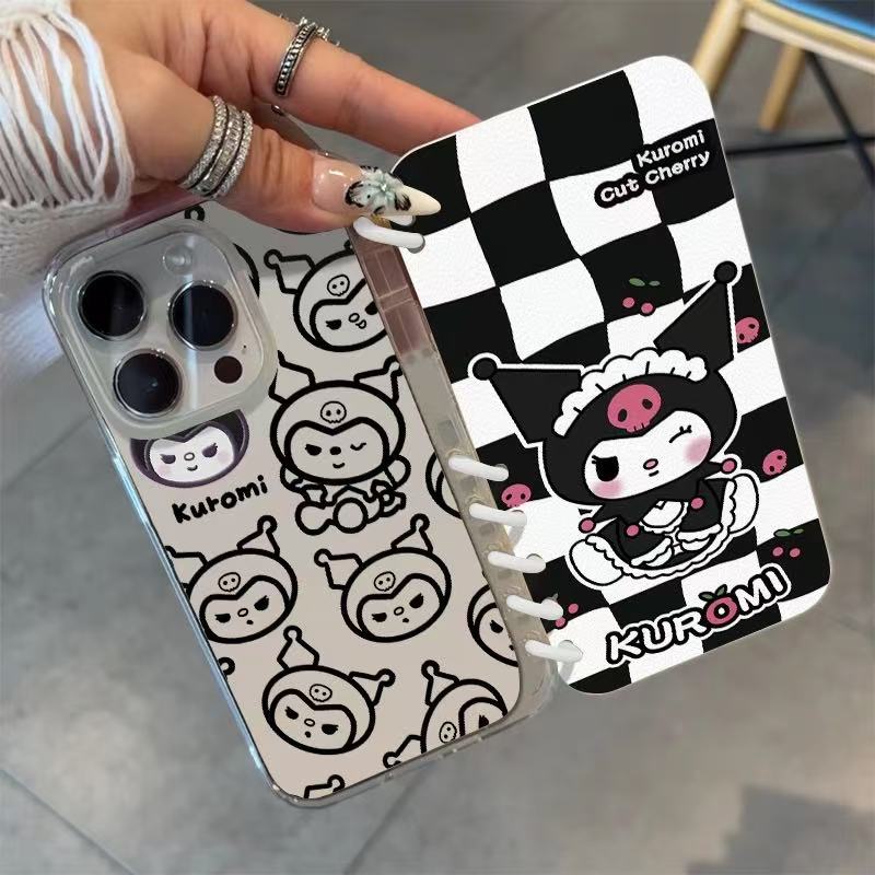 本型スマホケース 「クロミー」が可愛らしくノートテーマ 手帳型スマホケース  キャラクターの柔らかい 折りたたみ式 ノート型 スマホケース  iPhone に対応