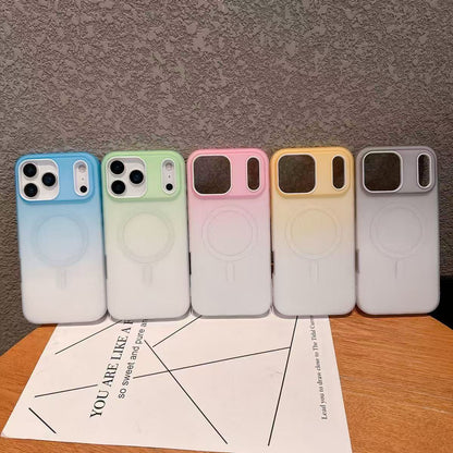 スマホケース  ゼリーグラデーションマグネットスマホケース    耐衝撃・防振性能に優れ、高級感あふれるスマホケースで、iPhone 11~17 に対応