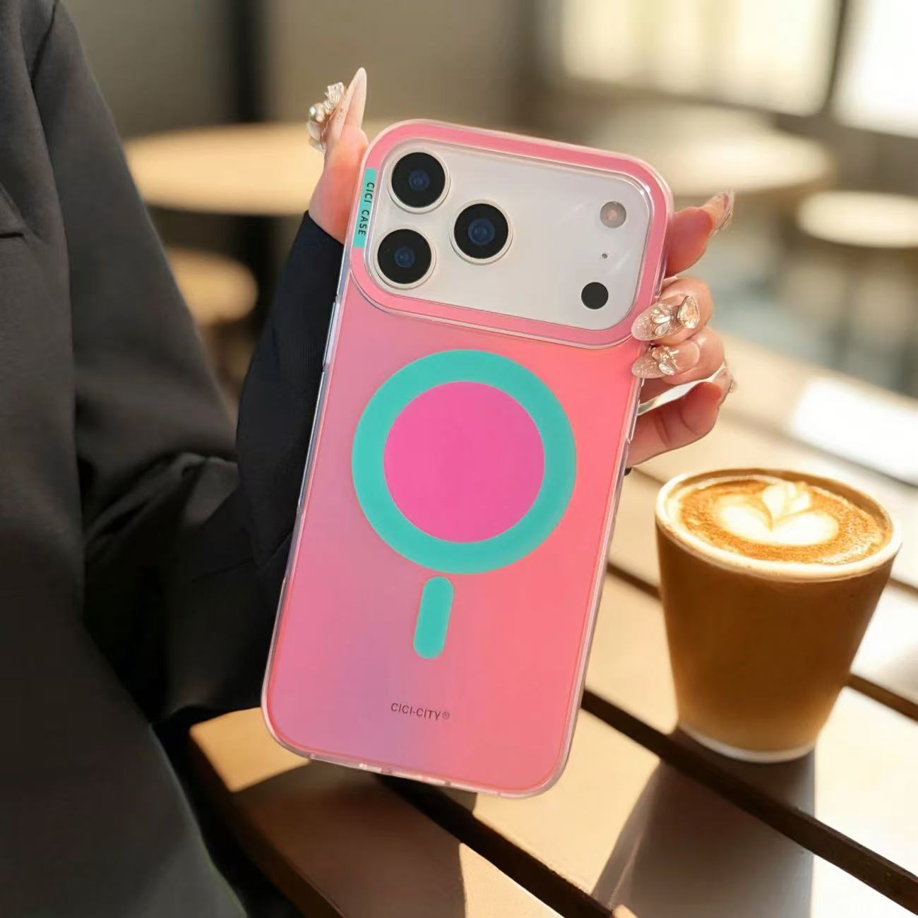 期間限定発売 スマホケース  マカロンカラー マグネットスマホケース   耐衝撃・防振性能に優れ、高級感あふれるスマホケースで、iPhone 14~17 に対応