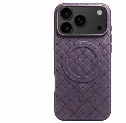 スマホケース  モノトーン ニット柄マグネットスマホケース  耐衝撃・防振性能に優れ、高級感あふれるスマホケースで、iPhone 11~17 に対応