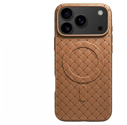 スマホケース  モノトーン ニット柄マグネットスマホケース  耐衝撃・防振性能に優れ、高級感あふれるスマホケースで、iPhone 11~17 に対応