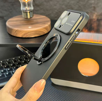 スマホケース  大ウィンドウ & スタンド付き プレミアムマグネットスマホケース  耐衝撃・防振性能に優れ、高級感あふれるスマホケースで、iPhone 11~17 に対応