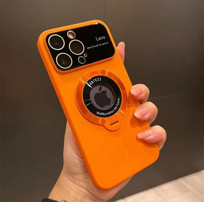 スマホケース  大ウィンドウ & スタンド付き プレミアムマグネットスマホケース  耐衝撃・防振性能に優れ、高級感あふれるスマホケースで、iPhone 11~17 に対応