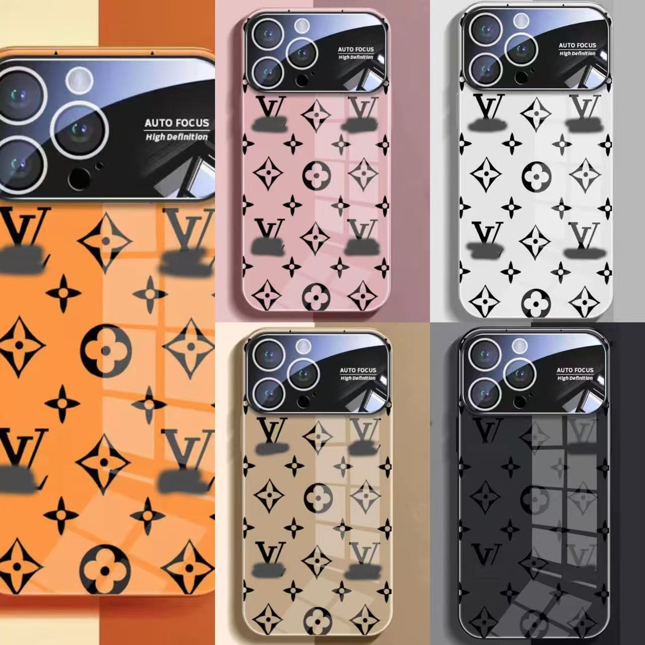 スマホケース  高級感強化ガラス製  ダブルV  耐衝撃・防振性能に優れ、高級感あふれるスマホケースで、iPhone11~17 に対応