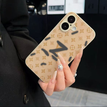 スマホケース  高級感強化ガラス製  ダブルV  耐衝撃・防振性能に優れ、高級感あふれるスマホケースで、iPhone12~16 に対応