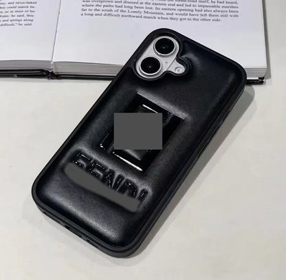 スマホケース  高級感プリーツ加工  ダブルF  耐衝撃・防振性能に優れ、高級感あふれるスマホケースで、iPhone13~17 に対応