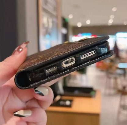 スマホケース  高級感手帳型スマホケース  ダブルV  耐衝撃・防振性能に優れ、高級感あふれるスマホケースで、iPhone12~17 に対応