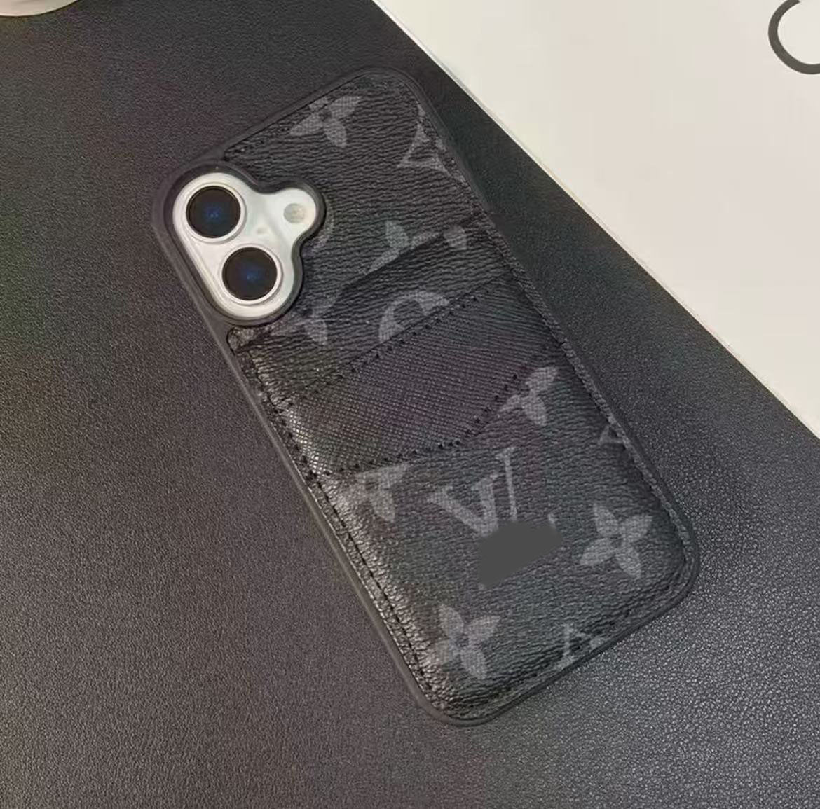 スマホケース  高級感カードスロット付き  ダブルV  耐衝撃・防振性能に優れ、高級感あふれるスマホケースで、iPhone13~17 に対応