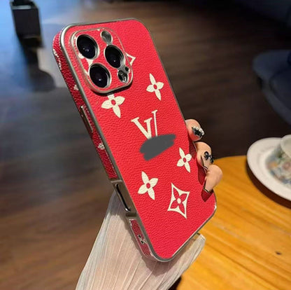 スマホケース  高級感シンプルスマホケース   ダブルV    耐衝撃・防振性能に優れ、高級感あふれるスマホケースで、iPhone12~16 に対応