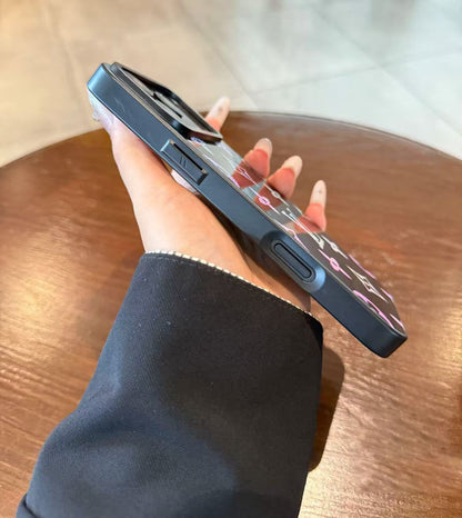 スマホケース  高級感染み出しグラデーション   ダブルV    耐衝撃・防振性能に優れ、高級感あふれるスマホケースで、iPhone13~17 に対応