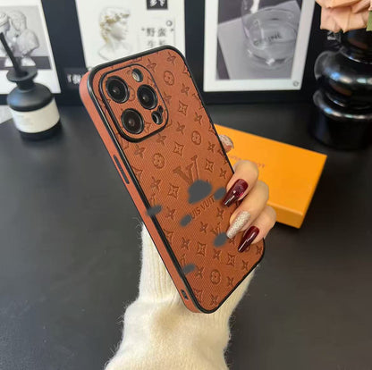 スマホケース  高級感革製  ダブルV 全8色 耐衝撃・防振性能に優れ、高級感あふれるスマホケースで、iPhone12~17 に対応