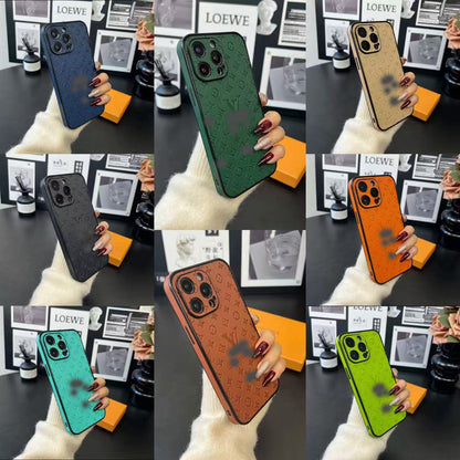 スマホケース  高級感革製  ダブルV 全8色 耐衝撃・防振性能に優れ、高級感あふれるスマホケースで、iPhone12~17 に対応