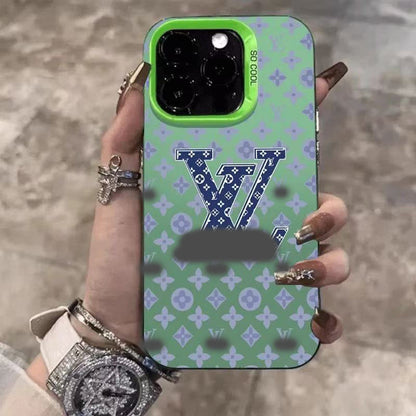 スマホケース  高級感ドーパミンスマホケース   ダブルV    耐衝撃・防振性能に優れ、高級感あふれるスマホケースで、iPhone12~17 に対応