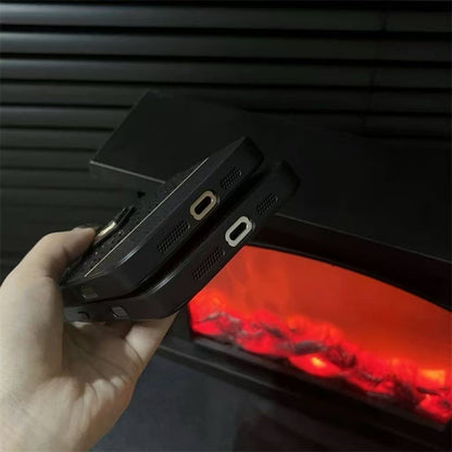 スマホケース  高級感編み目柄スマホケース   ダブルPRA**  耐衝撃・防振性能に優れ、高級感あふれるスマホケースで、iPhone12~17 に対応