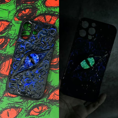 スマホケース （プレオーダー商品） 3D 立体 クルスの眼 悪魔ルミネッセントアイスマホケース 耐衝撃・防振性能に優れ、高級感あふれるスマホケースで、iPhone に対応